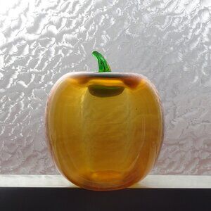 Vintage glass apple or pumpkin